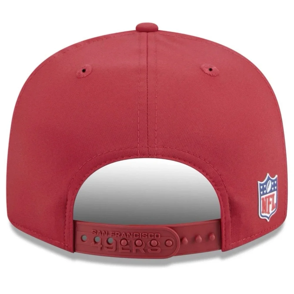 San Francisco 49ers New Era 2025 Sideline‎ Split Panel 9FIFTY Snapback Hat Red